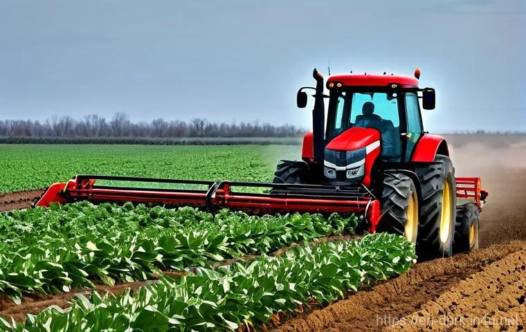 북한의 식물 연구   주요 연구 과제 - **Prompt 1: Automated Efficiency in Agriculture**
    A high-resolution, realistic photograph taken ...